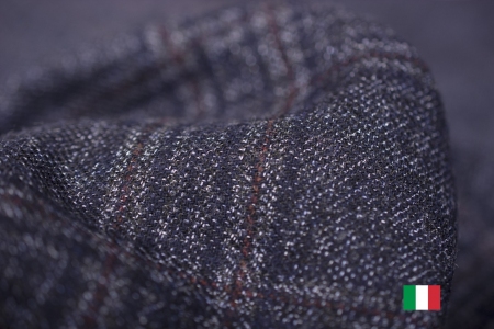 Elegancka, włoska tkanina garniturowa, wykonana z najlepszej jakości włókien.