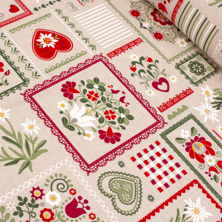 Bawełniana tkanina dekoracyjna z drukowanym wzorem to materiał, który łączy naturalność z efektownym wyglądem.