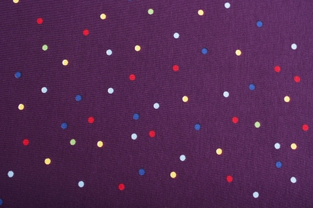 DZIANINA BAWEŁNIANA SINGIEL IRREGULAR DOTS VIOLET