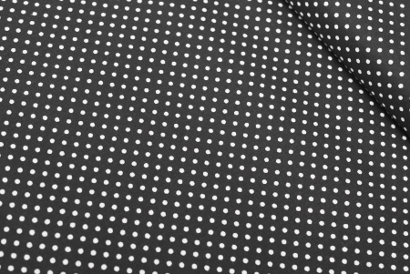 PŁÓTNO BAWEŁNIANE BIAŁY MACZEK CZARNE TŁO (2mm)