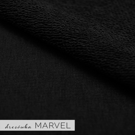 Bawełniana dzianina dresowa Marvel o grubszym spodzie pętelkowym.