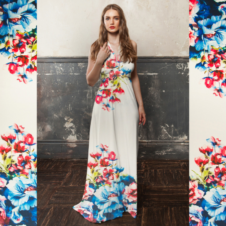 Lekka tkanina szyfonowa o delikatnej, żorżetowej fakturze.